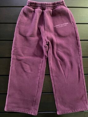 Comfrt Kids Plum Fleece Bottoms